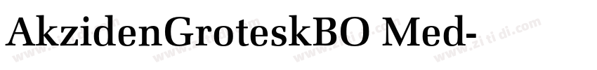 AkzidenGroteskBO Med字体转换